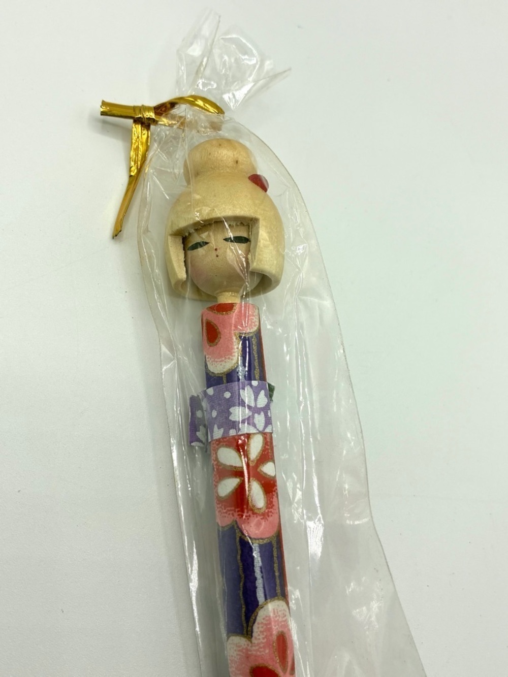 Vintage Kokeshi Doll Pen -Ink Dried- Japanese Wooden MCM Desk Collectible - Picture 5 of 8